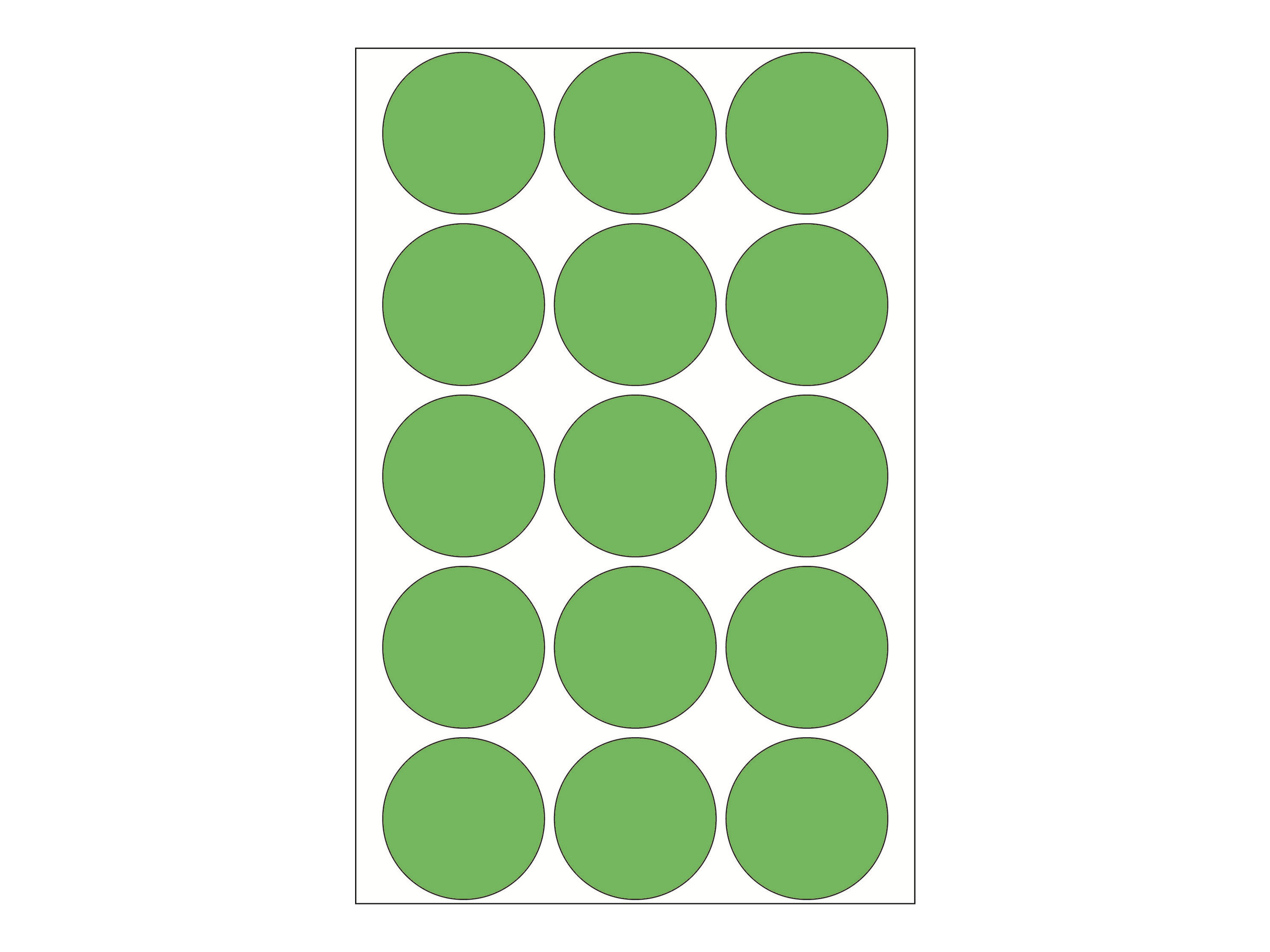 HERMA Papier - permanent selbstklebend - grün - 32 mm rund 480 Etikett(en) (32 Bogen x 15)