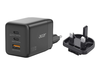 Acer Netzteil - PPS- und GaN-Technologie - 100 Watt - PD 3.0 - 3 Ausgabeanschlussstellen (USB, 2 x USB-C)