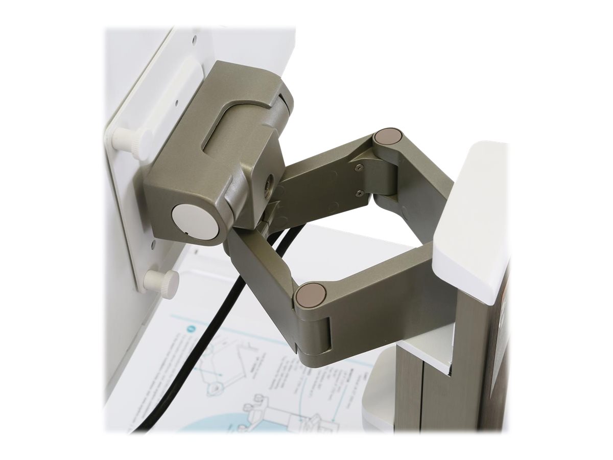 Ergotron CareFit Pro - Wagen - Electric Lift - für LCD-Display  PC-Ausrüstung - medizinisch - weiß, Warm Gray - Bildschirmgröße bis zu 68,6 cm (bis zu 27 Zoll)