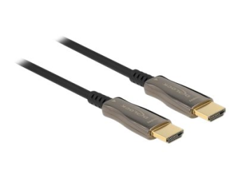 Delock HDMI-Kabel - HDMI männlich zu HDMI männlich - 15 m - Glasfaser - Schwarz - unterstützt 8K 60 Hz (7680 x 4320)