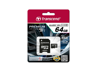 Transcend TS64GUSDU1 - Flash-Speicherkarte - 64 GB