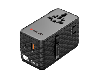Verbatim Charge n Travel - Netzteil - GaN III, universell - 70 Watt - 10 A - Power Delivery 3.0 + PPS, QC 3.0, QC 4.0+, USB BC 1.2, AFC - 4 Ausgabeanschlussstellen (USB-C, USB)