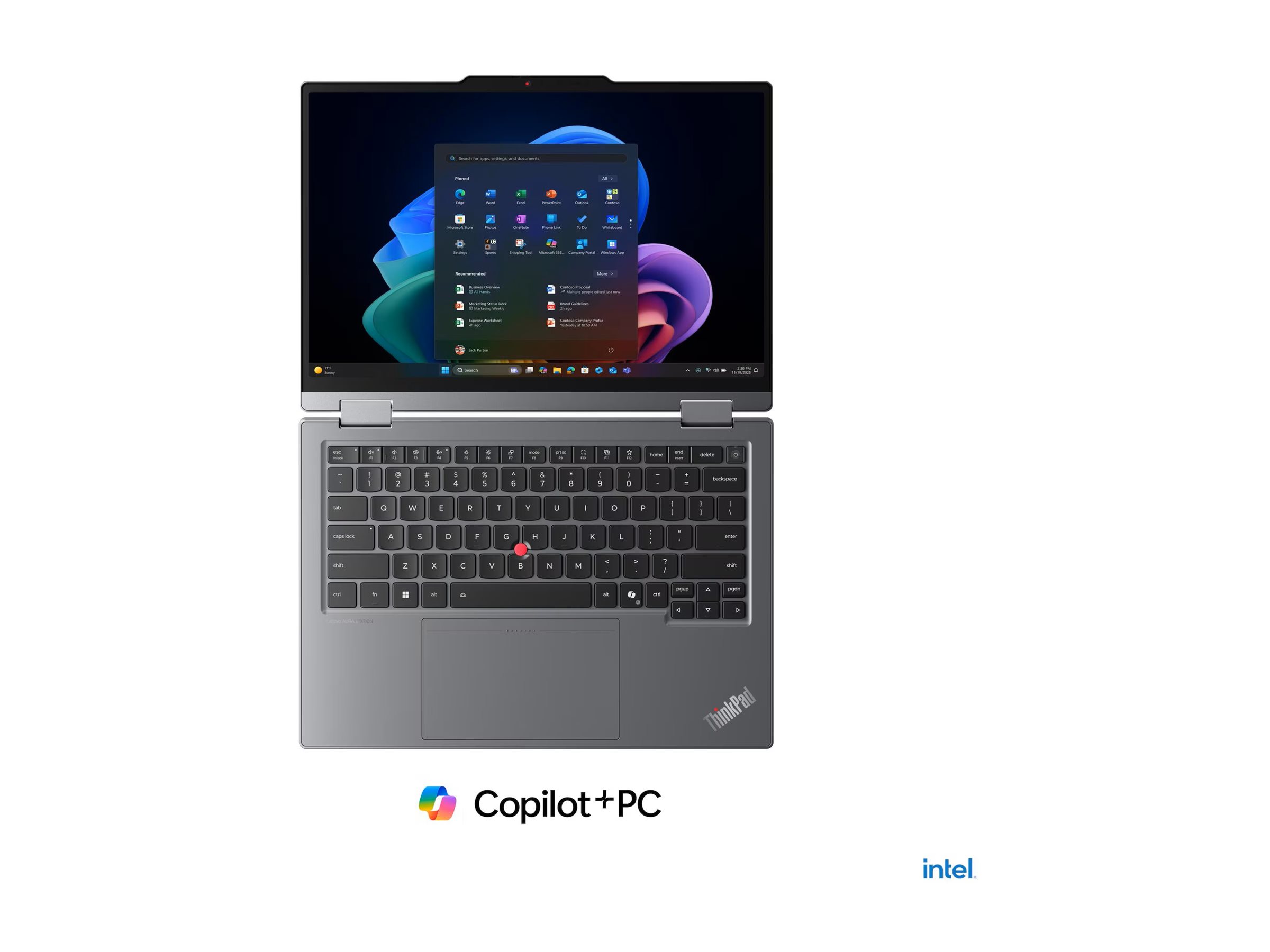 Lenovo ThinkPad X1 2-in-1 Gen 11 21V9 - Aura Edition - Flip-Design - Intel Core Ultra 5 325  2.1 GHz - Evo - Win 11 Pro - Intel Graphics - 32 GB RAM - 512 GB SSD TCG Opal Encryption 2, NVMe - 35.6 cm (14")