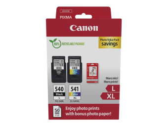 Canon PG-540LCL-541XL Photo Value Pack - Glänzend - 2er-Pack - Hohe Ergiebigkeit - Schwarz, Farbe (Cyan, Magenta, Gelb)