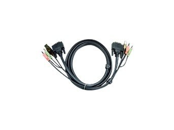 ATEN 2L-7D03UI - Video-  USB-  Audio-Kabel - USB mini-phone stereo 3.5 mm DVI-D (M)