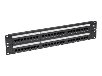Tripp Eaton Tripp Lite Series 48-Port Cat6 Cat5 Patch Panel Rackmount 110 Punch Down RJ45 Ethernet 1URM 568B - Patch Panel - CAT 6 - 48.3 cm (19)