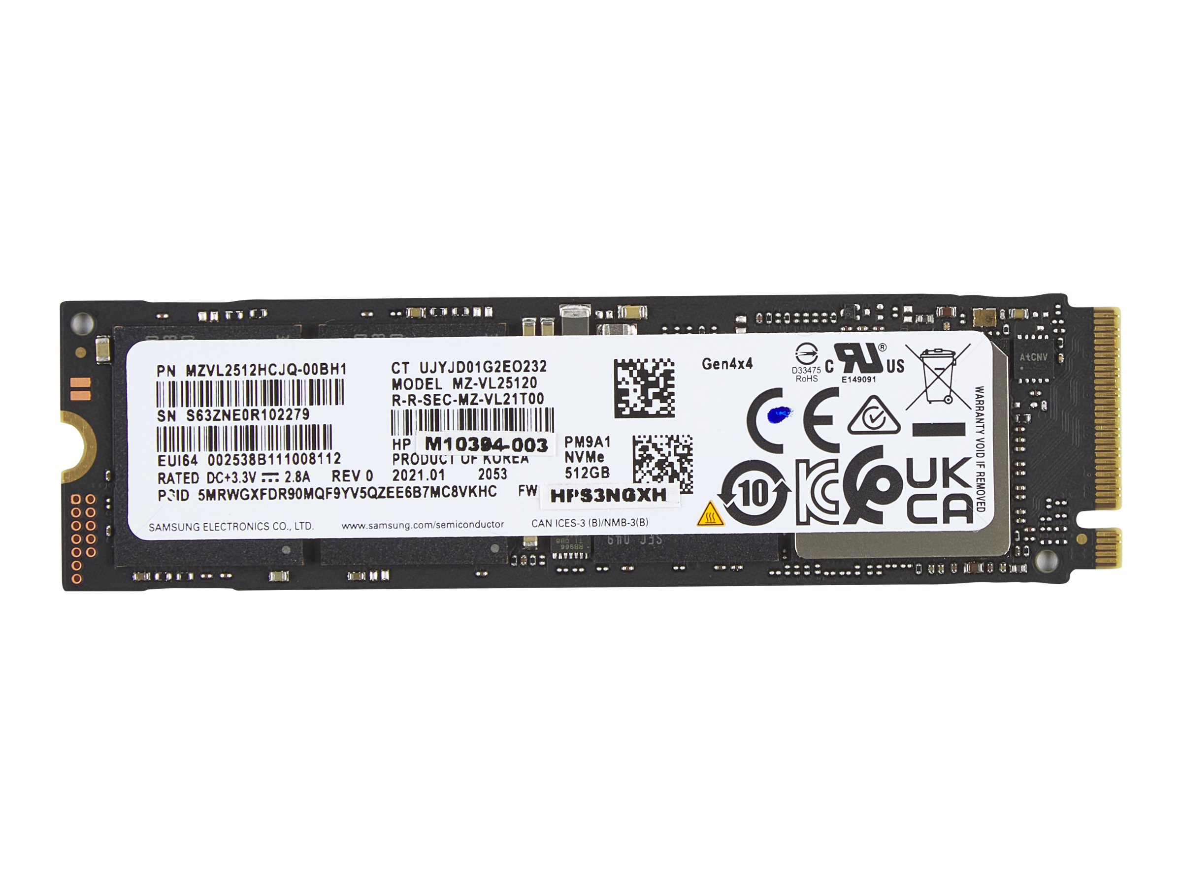 HPE HP - SSD - 512 GB - intern - M.2 2280 - PCIe 4.0 x4 (NVMe)