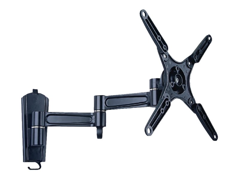 Techly Befestigungskit (Wandplatte, 3 Gelenke, Halterung für Display) - für Flachbildschirm - Aluminium - Schwarz - Bildschirmgröße 33-94 cm (13"-37")