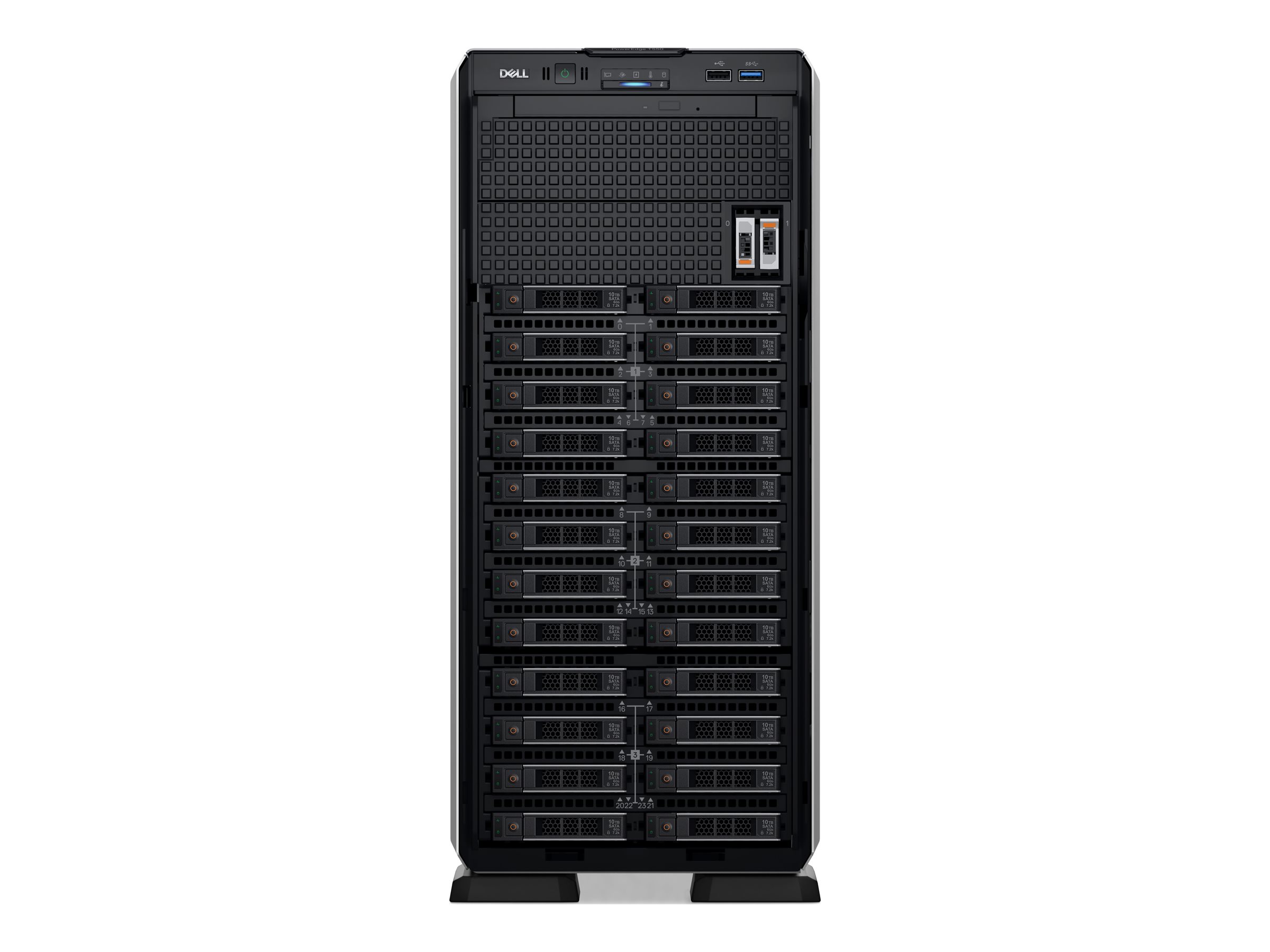 Dell PowerEdge T550 - Server - Tower - zweiweg - 1 x Xeon Silver 4309Y  2.8 GHz - RAM 16 GB - SAS - Hot-Swap 8.9 cm (3.5")