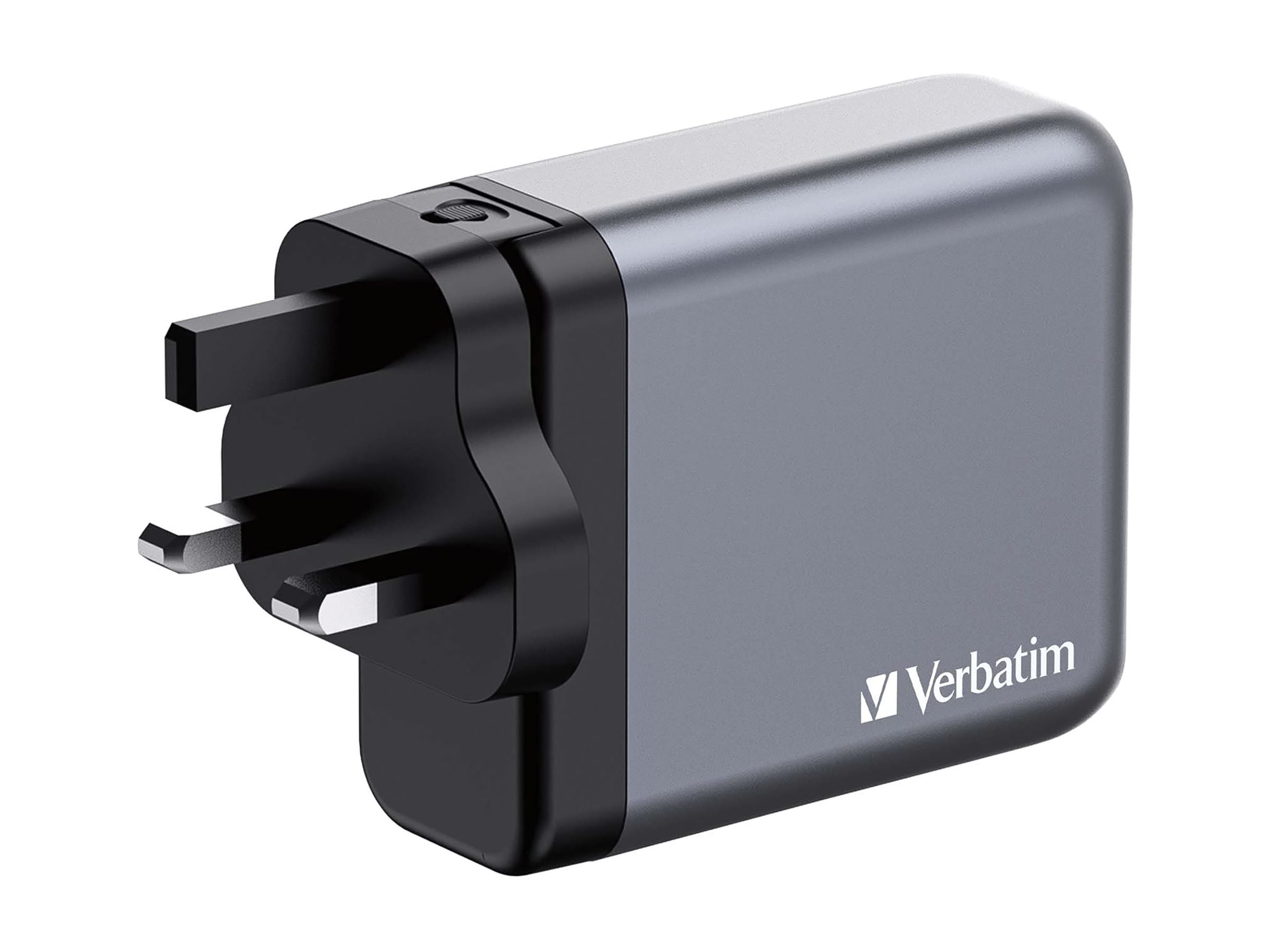 Verbatim Netzteil - GaN - 140 Watt - 5 A - PD 3.0, Power Delivery 3.1, QC 3.0, PDPPS - 4 Ausgabeanschlussstellen (3 x USB-C, USB)