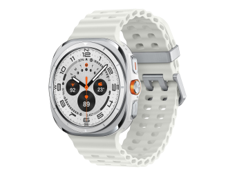 Samsung Galaxy Watch Ultra - 47 mm - Titanweiß - intelligente Uhr mit Marineband - Gummi - weiß - Bandgröße SML - Anzeige 3.73 cm (1.5")