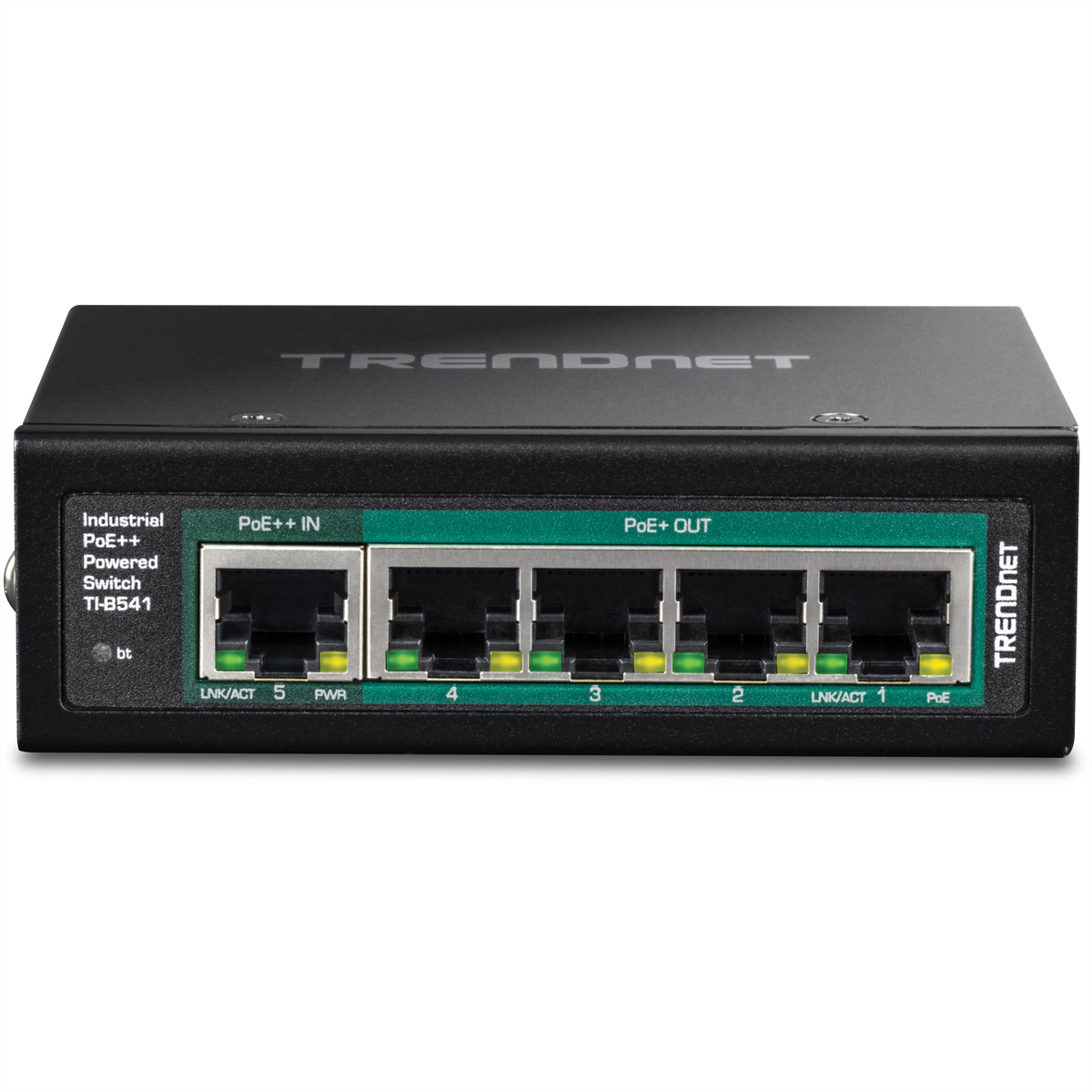 TRENDnet TI-B541 - Switch - industriell, mit PoE Pass-Through - 1 x 101001000 (PoE++ Eingang)