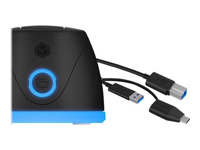 ICY BOX IB-1124L-C3 - HDD-Dockingstation mit Datenanzeige, Netzanzeige, EinAus-Schalter Schächte 1 - 2,5"  3,5" gemeinsam genutzt (6,4 cm8,9 cm gemeinsam genutzt)