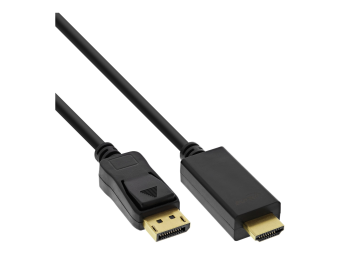 InLine DisplayPort zu HDMI Konverter Kabel - 4K60Hz - schwarz - 1,5m