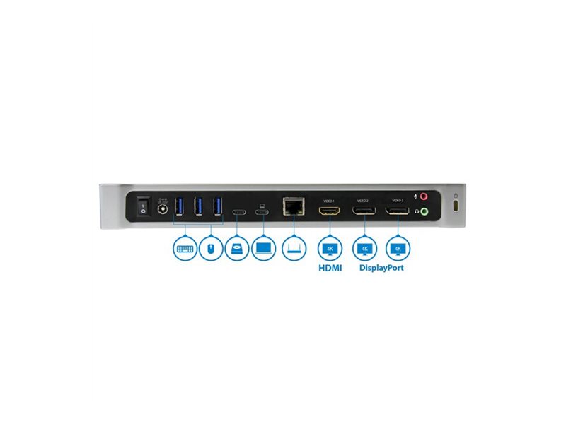 StarTech.com Dreifach 4K HDMIDP Monitor USB-C