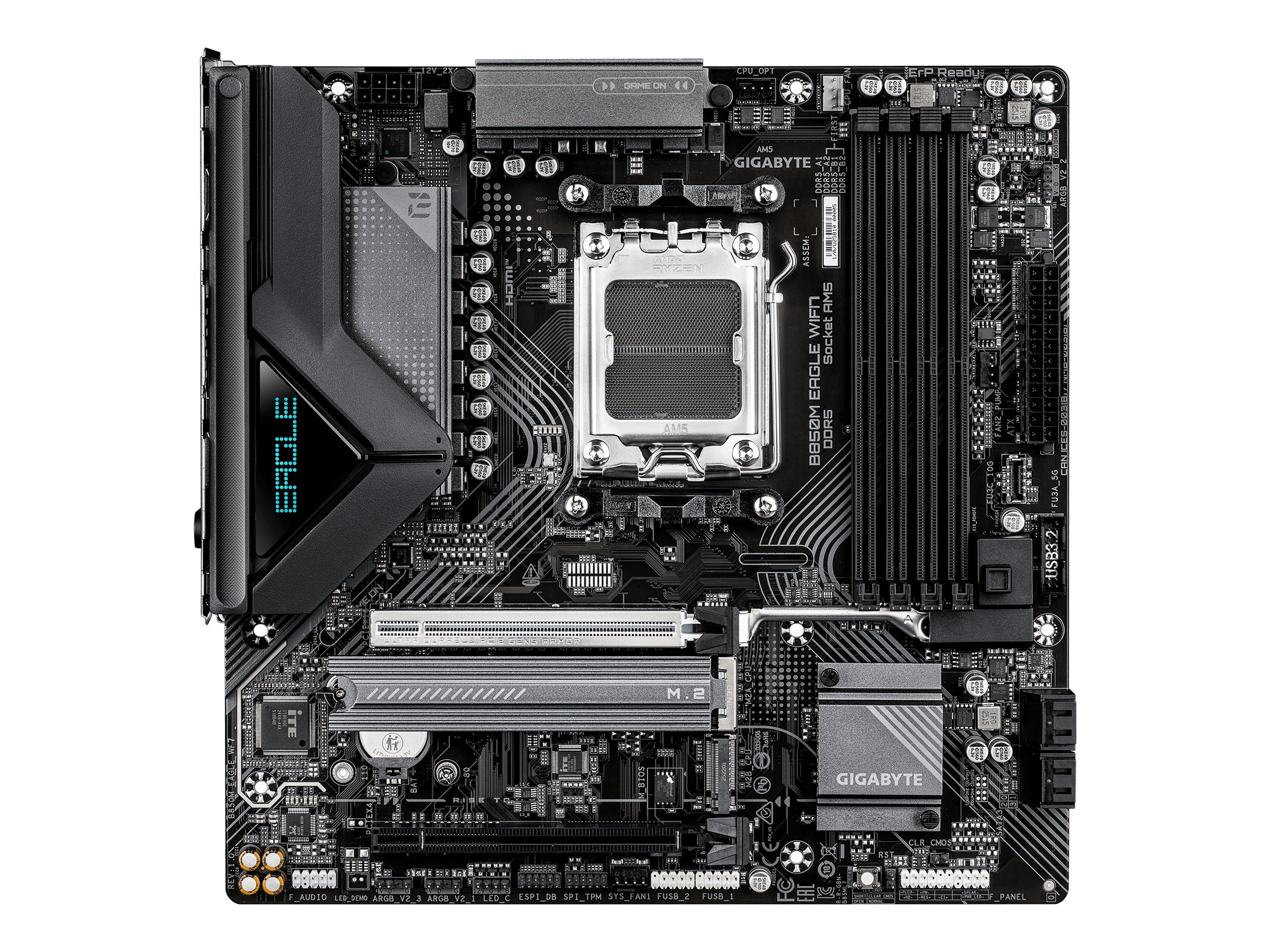 Gigabyte B850M EAGLE WIFI7 - Motherboard - micro ATX - Socket AM5 - AMD B850 Chipsatz - USB-C 3.2 Gen2, USB 3.2 Gen 2, USB 3.2 Gen 1 - 2.5 Gigabit LAN, Wi-Fi 7, Bluetooth - Onboard-Grafik (CPU erforderlich)