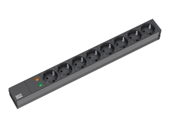 Bachmann Steckdosenleiste (Rack - einbaufähig) - Wechselstrom 250 V - Ausgangsanschlüsse 8 - 1U - 48.3 cm (19")