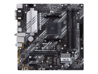 ASUS PRIME B550M-A WIFI II - Motherboard - micro ATX - Socket AM4 - AMD B550 Chipsatz - USB 3.2 Gen 1 USB 3.2 Gen 2 - Gigabit LAN Wi-Fi 6 Bluetooth - Onboard-Grafik (CPU erforderlich)