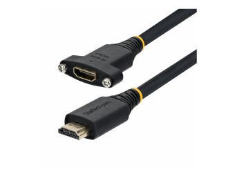 StarTech.com Startech - High Speed - HDMI-Verlängerungskabel mit Ethernet - HDMI männlich zu HDMI weiblich - 1.8 m - Schwarz - Panelmontage, 1440p (UWQHD)