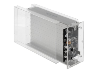 Delock External Dual Enclosure for 2 x 3.5 SATA HDD with USB Type-C - Speichergehäuse - 3.5 (8.9 cm)