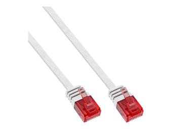 InLine Patchkabel flach - UUTP - Cat.6 - weiß - 5m