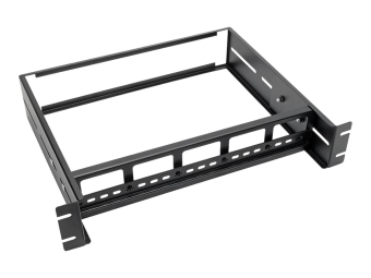 Tripp Adjustable Rack-Mount DIN Rail Kit - Top Hat Mini Top Hat and G-Style Rails - DIN-Schienenmontagekit - Rack montierbar - Schwarz - 2U - 48.3 cm (19)