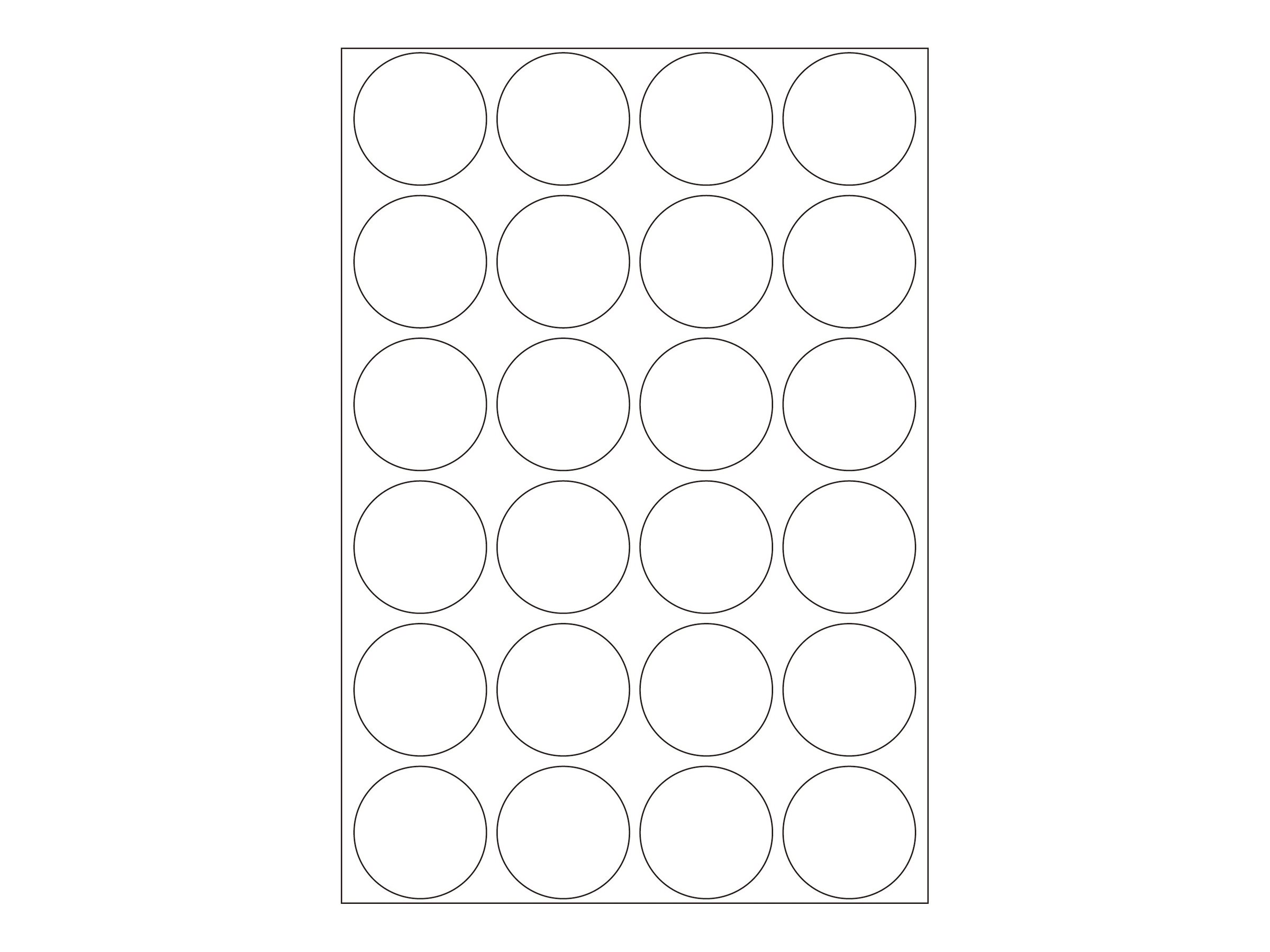 HERMA Permanenter Klebstoff - weiß - 25 mm rund 768 Etikett(en) (32 Bogen x 24)