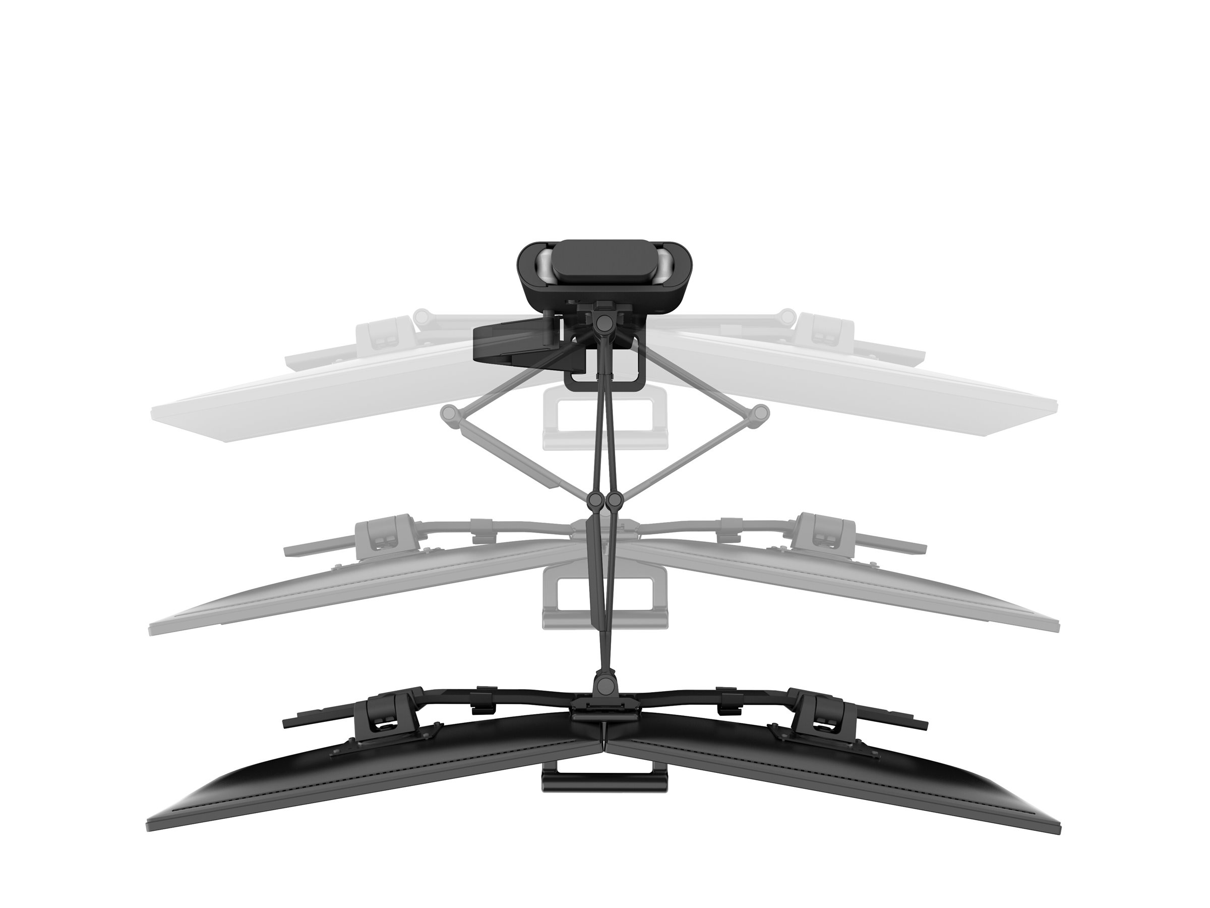 Ergotron TRACE - Befestigungskit (Griff, Spannbefestigung für Tisch, Basis, Hubsäule, Verlängerungsarm, 2 Schiebegelenke) - Konstante Krafttechnologie - für 2 LCD-Displays - mattschwarz - Bildschirmgröße bis zu 68,6 cm (bis zu 27 Zoll)