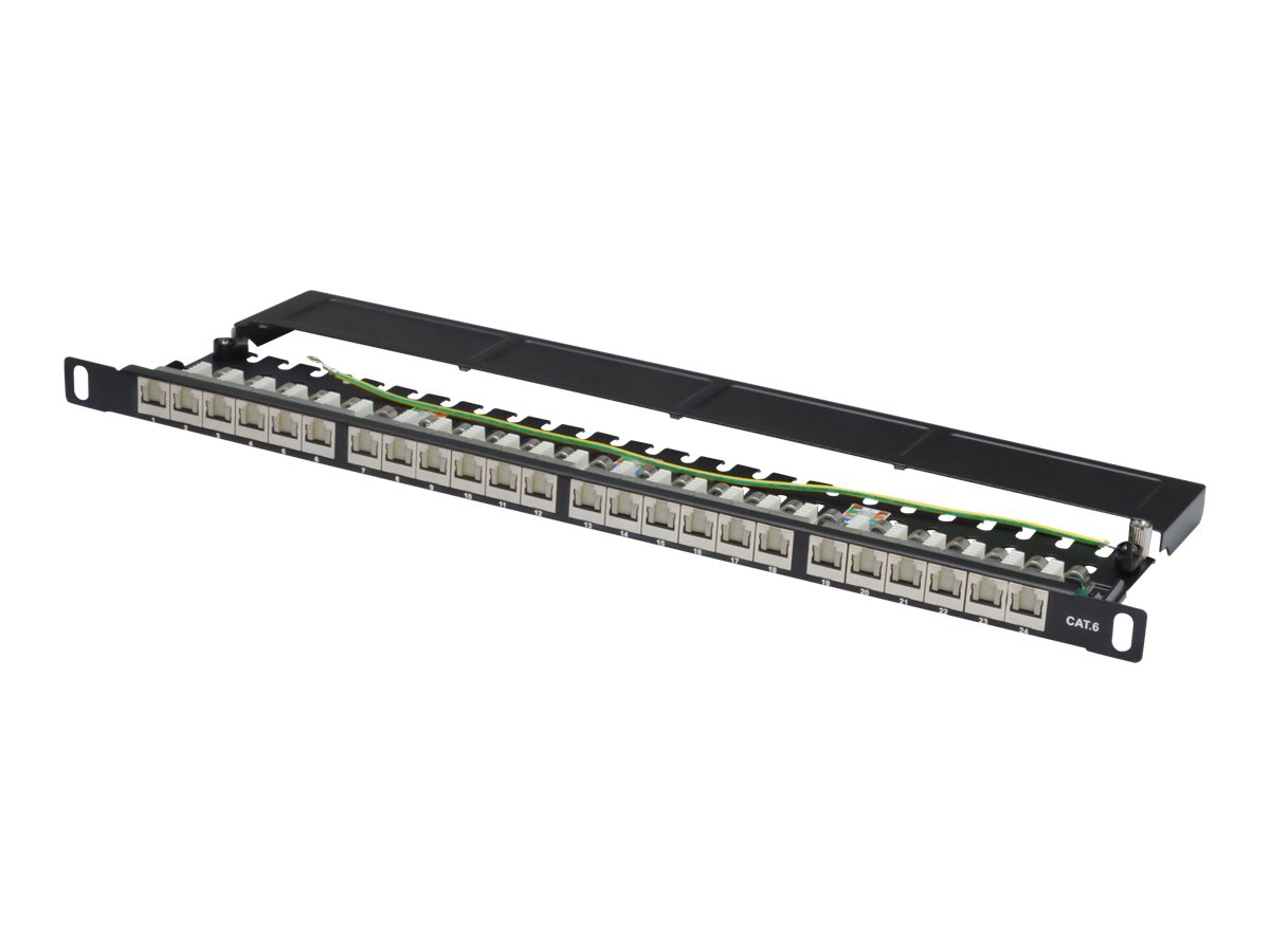 DIGITUS CAT 6, Klasse E High Density Patch Panel, geschirmt, schwarz