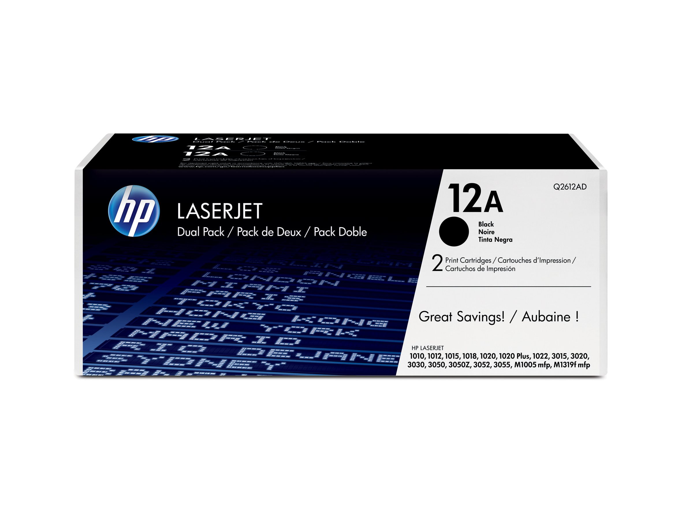 HP 12A - 2er-Pack - Schwarz - original - LaserJet - Tonerpatrone (Q2612AD)