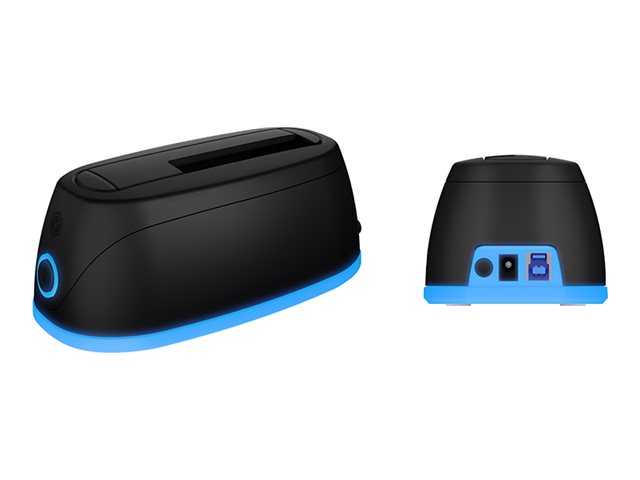 ICY BOX IB-1124L-C3 - HDD-Dockingstation mit Datenanzeige, Netzanzeige, EinAus-Schalter Schächte 1 - 2,5"  3,5" gemeinsam genutzt (6,4 cm8,9 cm gemeinsam genutzt)