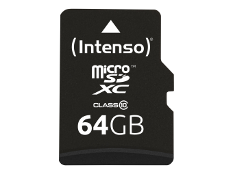 Intenso Flash-Speicherkarte (microSDXC-an-SD-Adapter inbegriffen)