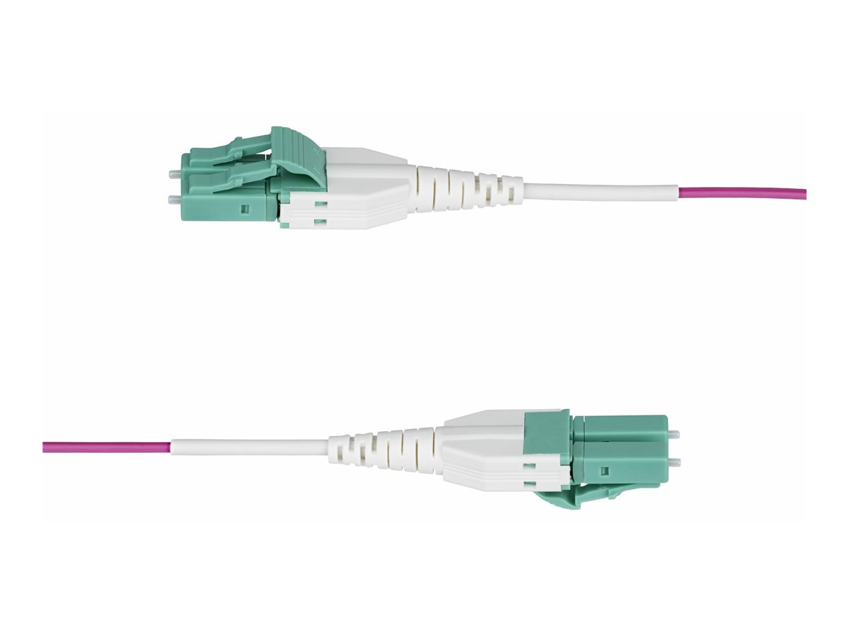 StarTech.com 2m (6.6ft) LCLC (UPC) OM4 Multimode Fiber Optic Cable, OFNR - Patch-Kabel - LCUPC Duplex Multi-Mode (M)