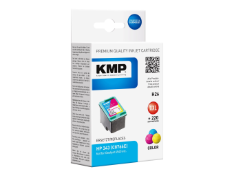 KMP H26 - 14 ml - Größe XXL - Farbe (Cyan, Magenta, Gelb) - kompatibel - Tintenpatrone (Alternative zu HP 343, HP C8766EE)
