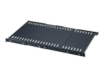 Intellinet 19 Tiefenverstellbarer Fachboden 1 HE tiefenverstellbar zwischen 550 mm und 1000 mm Stahl schwarz - Rack - Regal - Schwarz RAL 9005 - 1U - 48.3 cm (19)