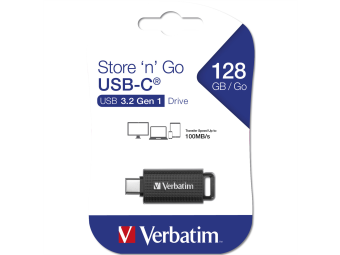 Verbatim Retractable USB 3.2 Gen 1 USB-C - USB-Stick - USB-Stick - 128 GB