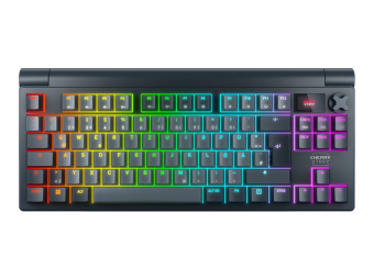 Cherry XTRFY MX 8.3 - Tastatur - 80% - TKL - Hintergrundbeleuchtung - kabellos - Bluetooth 5.2 2.4 GHz USB - QWERTY - USA - Tastenschalter: CHERRY MX2A Red (austauschbar im laufenden Betrieb)