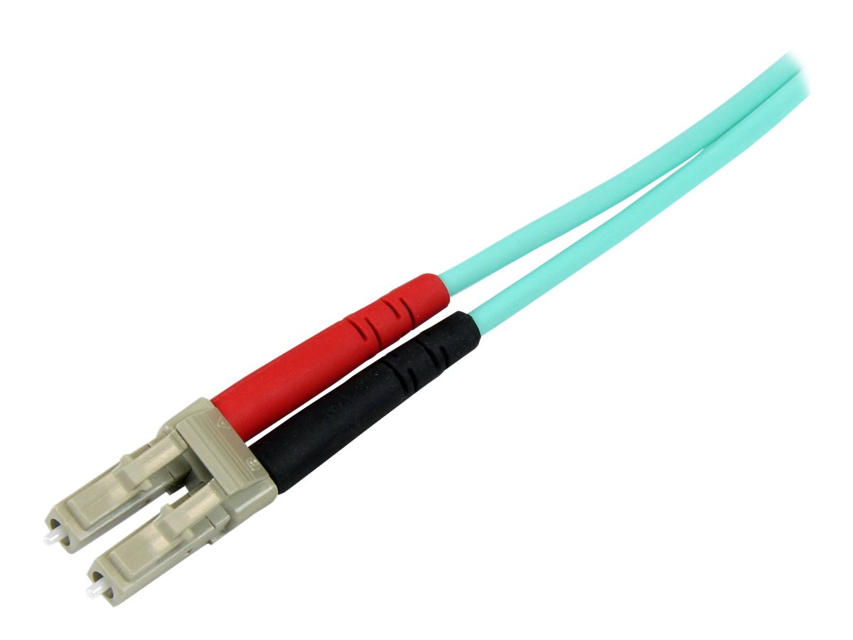 StarTech.com 2m Fiber Optic Cable - 10 Gb Aqua - Multimode Duplex 50125 - LSZH - LCSC - OM3 - LC to SC Fiber Patch Cable (A50FBLCSC2)