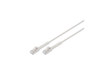 DIGITUS CAT 6A F-FTP abwinkelbares Patchkabel, Kupfer, 0,3 m, grau