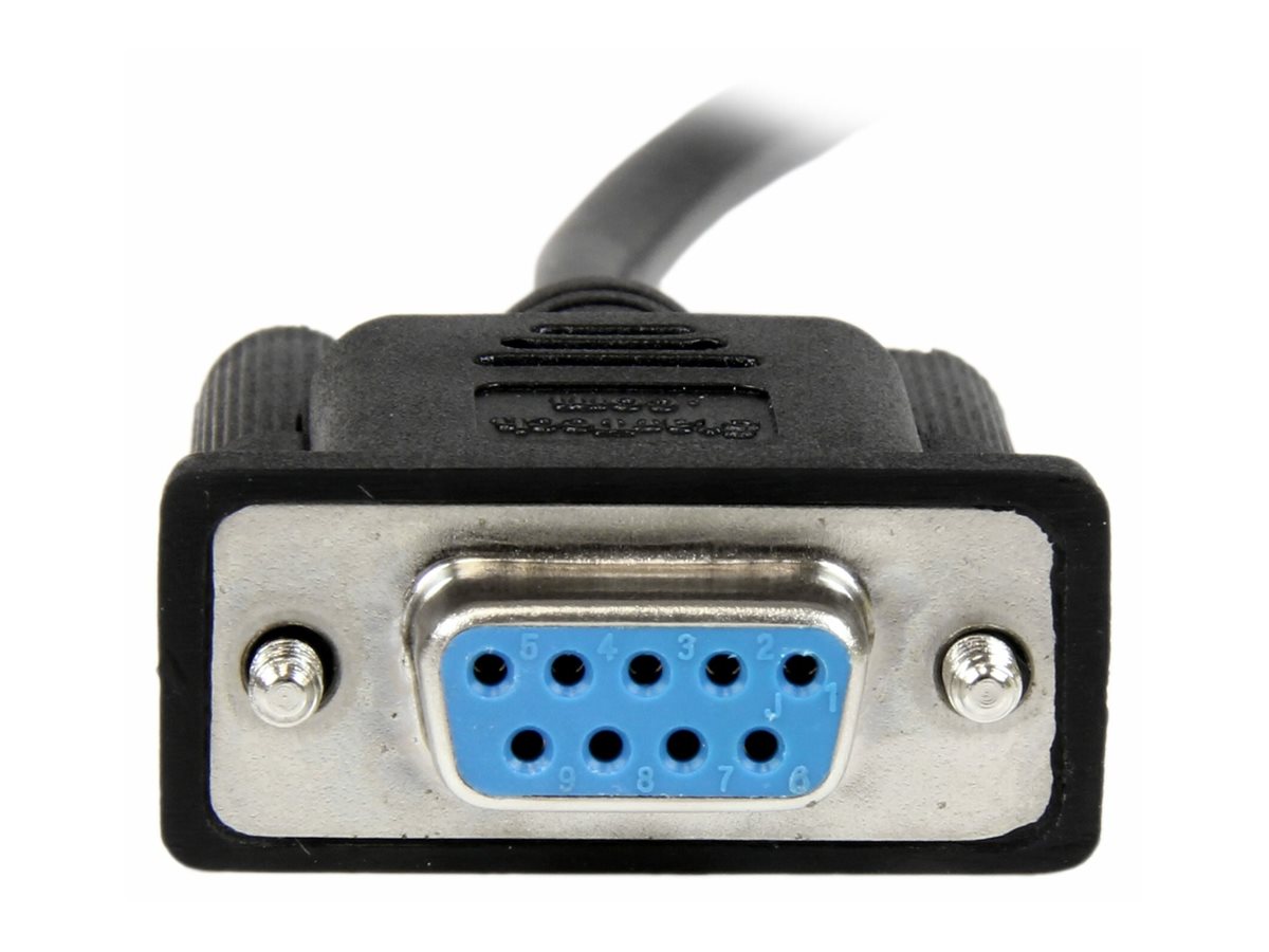 StarTech.com 1m DB9 RS232 Seriell Nullmodemkabel - BuBu - 9-pin seriell Null-Modem Anschlusskabel - Schwarz - Nullmodemkabel - DB-9 (W)
