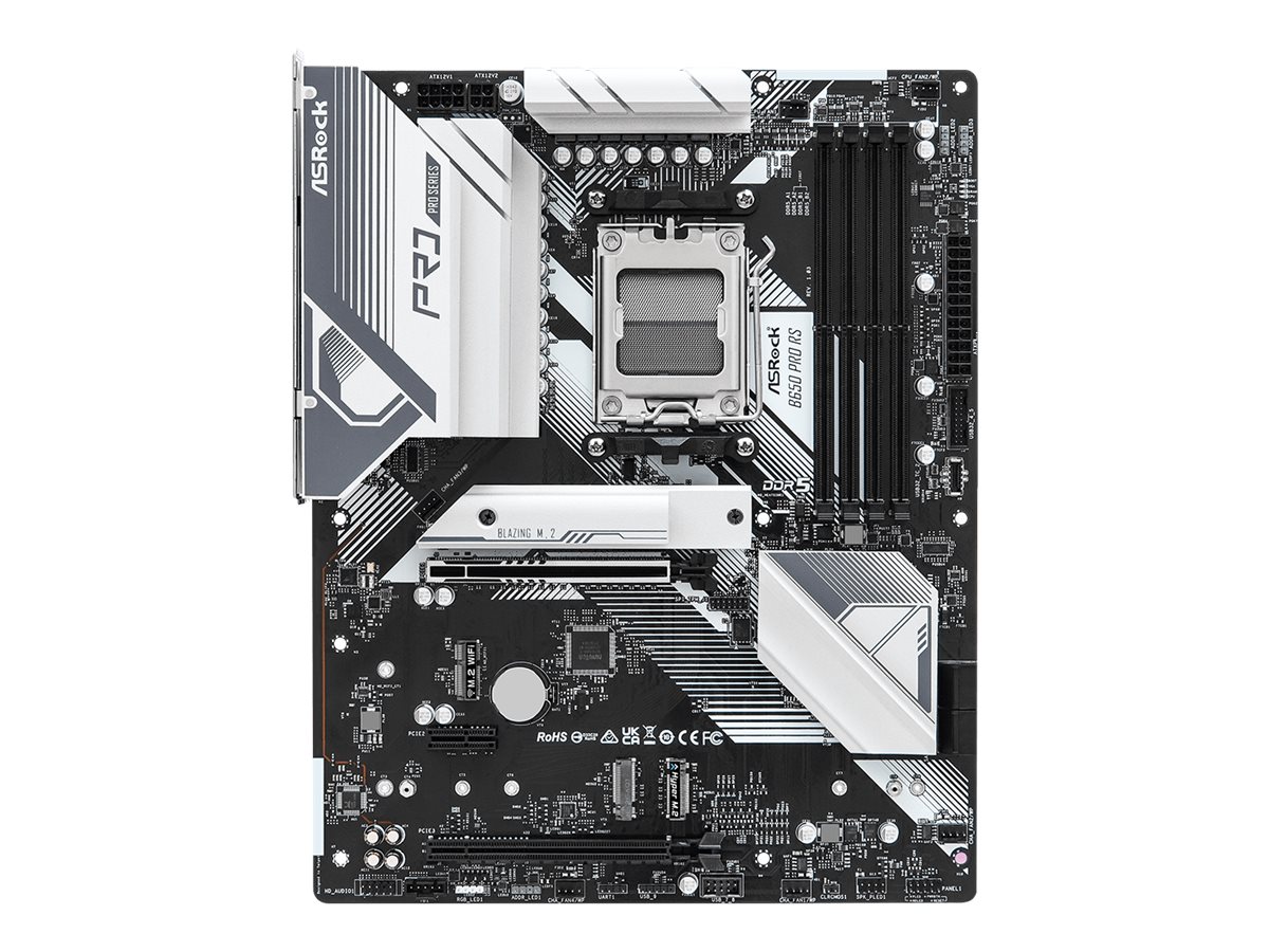 ASRock B650 Pro RS - Motherboard - ATX - Socket AM5 - AMD B650 Chipsatz - USB 3.2 Gen 1, USB 3.2 Gen 2, USB-C 3.2 Gen2, USB-C 3.2 Gen 2x2 - 2.5 Gigabit LAN - Onboard-Grafik (CPU erforderlich)