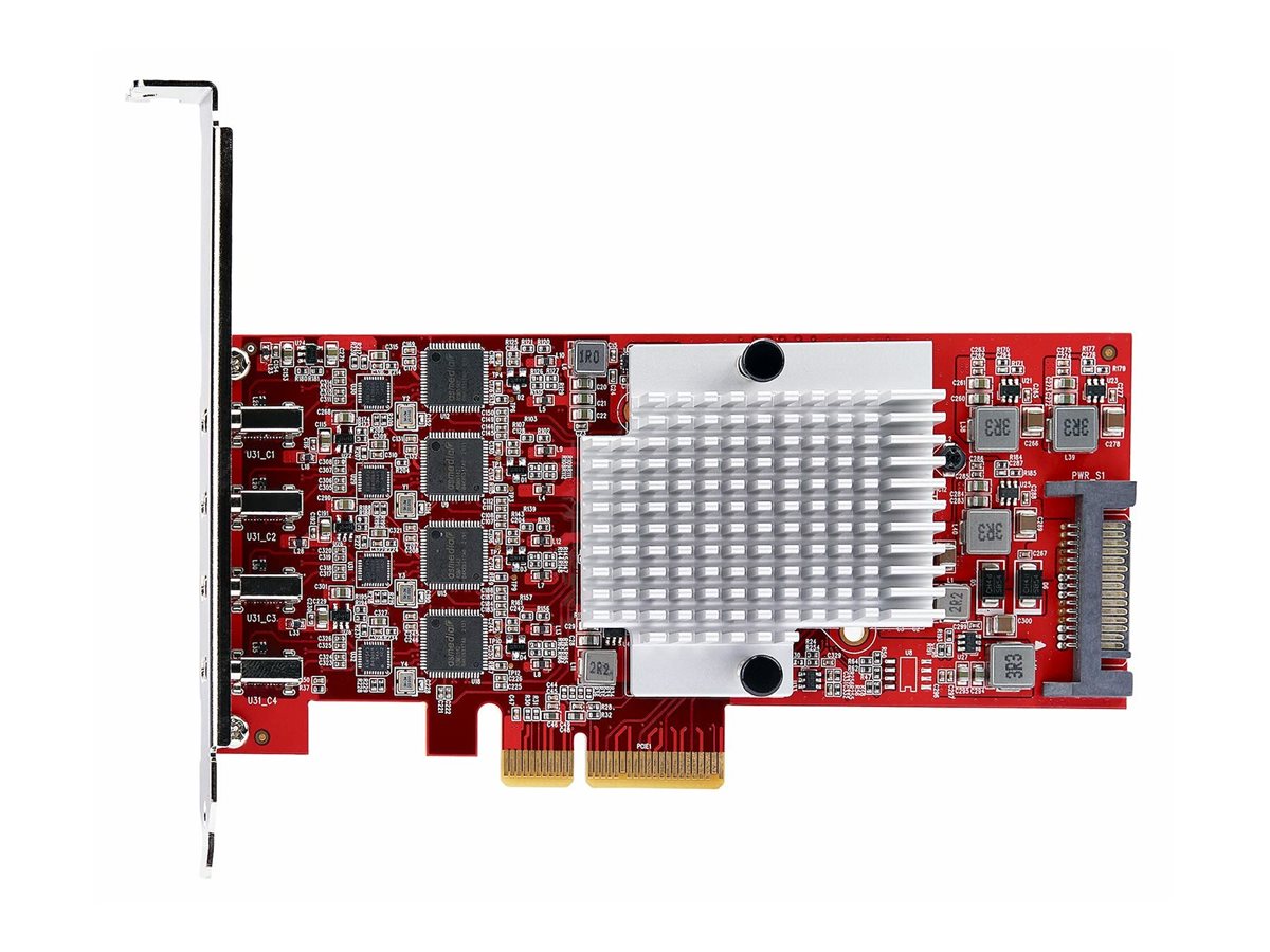 StarTech.com Startech 4-Port USB Type-C PCIe Card, USB-C 10Gb, 4x Controllers, TAA
