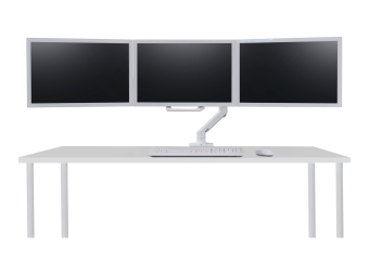 Ergotron HX - Montagekomponente (Griff, 3 Drehzapfen, Bogen mit drei Scharnieren) - für 3 LCD-Anzeigen - weiß - Bildschirmgröße bis zu 61 cm (bis zu 24 Zoll)