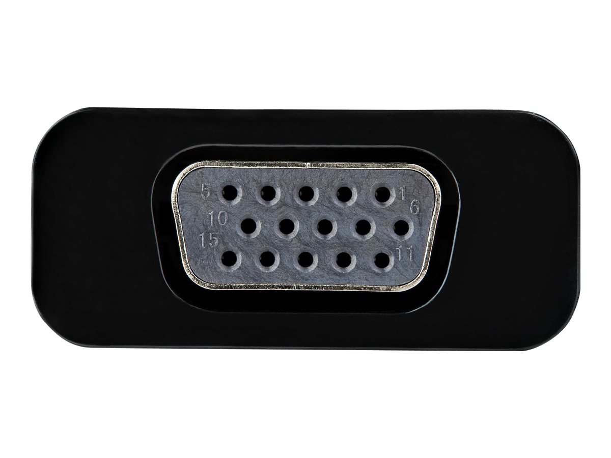 StarTech.com USB-C auf VGA Adapter mit Power Delivery - 1080p USB Typ-C auf VGA Monitor Video Konverter mit Ladefunktion - 60W PD Pass-Through - Thunderbolt 3 Kompatibel - Schwarz (CDP2VGAUCP)