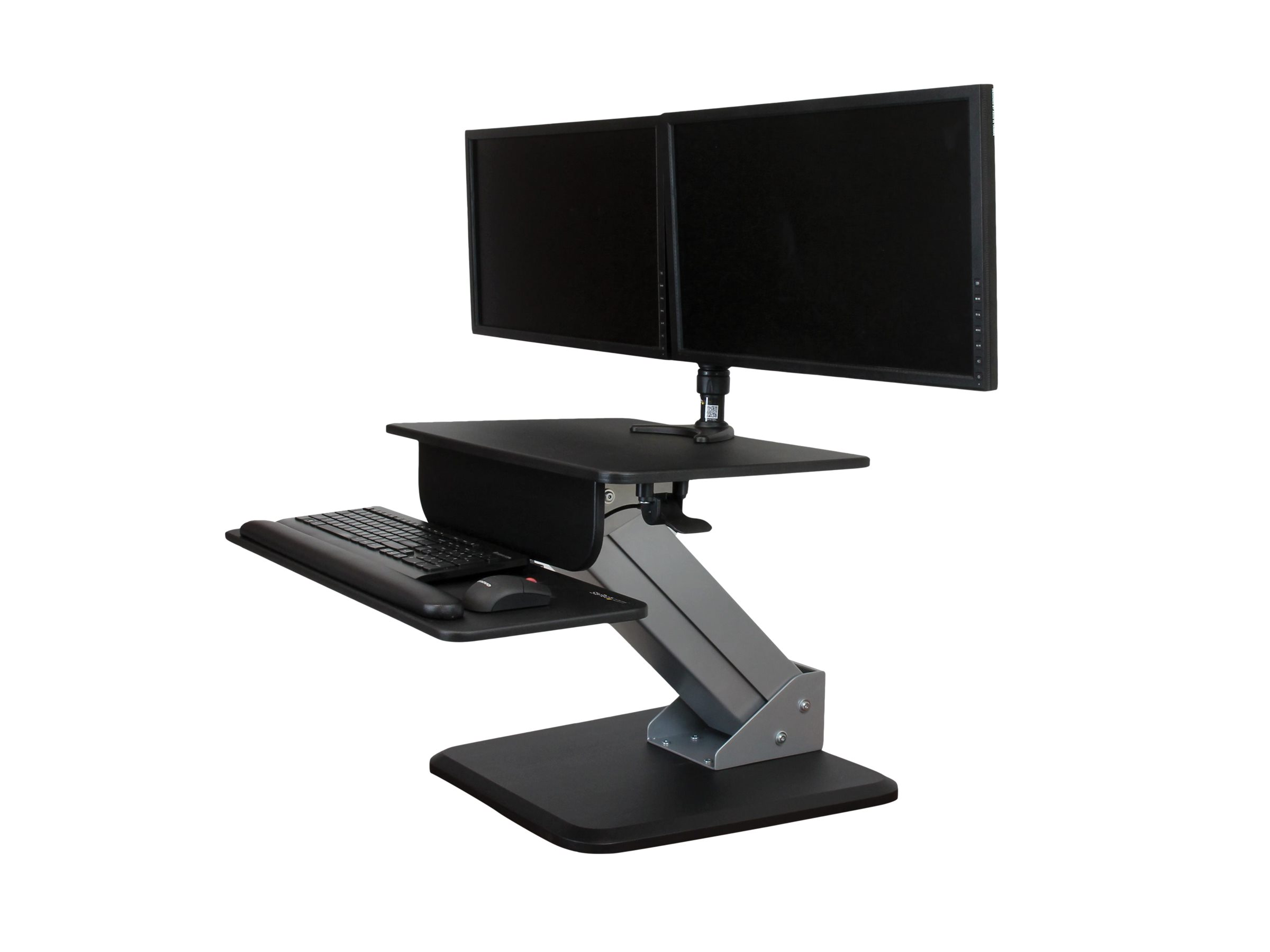 StarTech.com Height Adjustable Standing Desk Converter - Sit Stand Desk with One-finger Adjustment - Ergonomic Desk (ARMSTS)