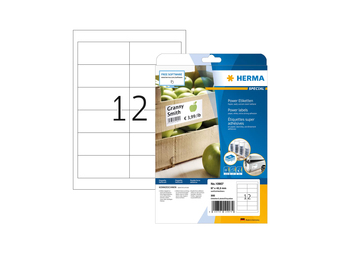 HERMA Etiketten A4 97x42.3 mm weiß extrem stark haftend Papier matt 300 St. - Weiß - Rechteck - Permanent - Papier - Matte - LaserInkjet