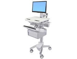 Ergotron Wagen - offene Architektur - für LCD-Display  PC-Ausrüstung - verriegelbar - medizinisch - Aluminium, verzinker Stahl, hochwertiger Kunststoff - Bildschirmgröße bis zu 61 cm (bis zu 24 Zoll)