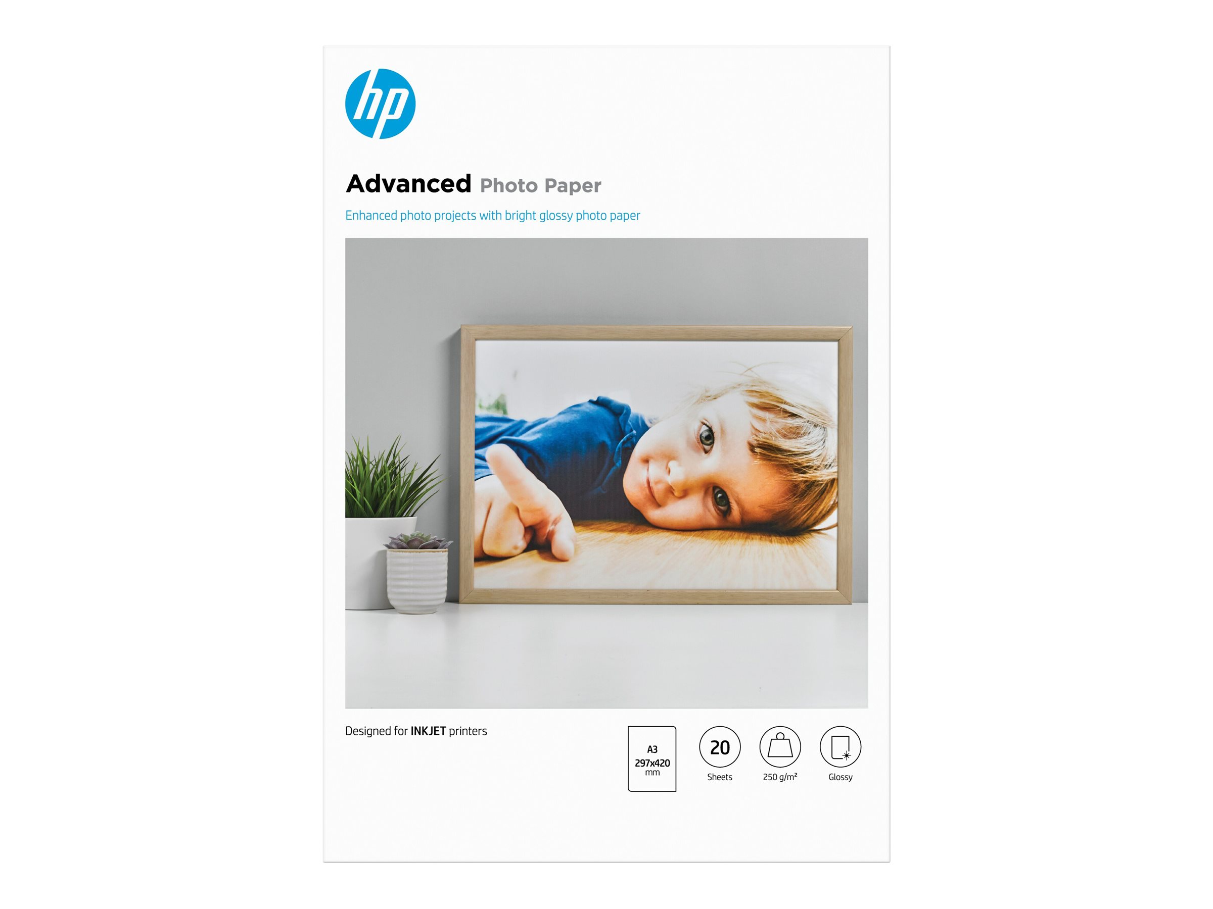 HP Advanced Photo Paper - Glänzend - A3 (297 x 420 mm)