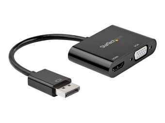 StarTech.com Adapter DispayPort auf VGA - HDMI 4K 60Hz - DP Video Adapter - Videoadapter - DisplayPort männlich zu HD-15 (VGA)