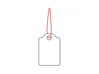 HERMA Strung marking tags - Weiß - 15 x 24 mm